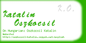 katalin oszkocsil business card